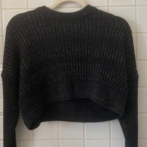 Urban Outfiters black ribbed crop sweater